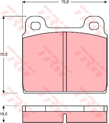 TRW Cotec Brake Pad Set GDB407