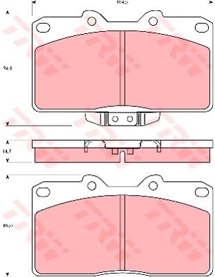 TRW Cotec Brake Pad Set GDB4076