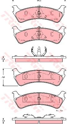 TRW Cotec Brake Pad Set GDB4123
