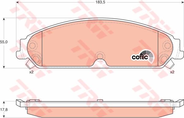 TRW Cotec Brake Pad Set GDB4134