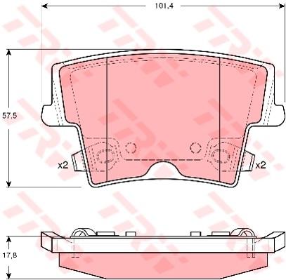 TRW Cotec Brake Pad Set GDB4135