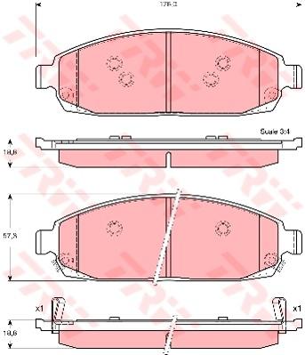 TRW Cotec Brake Pad Set GDB4136
