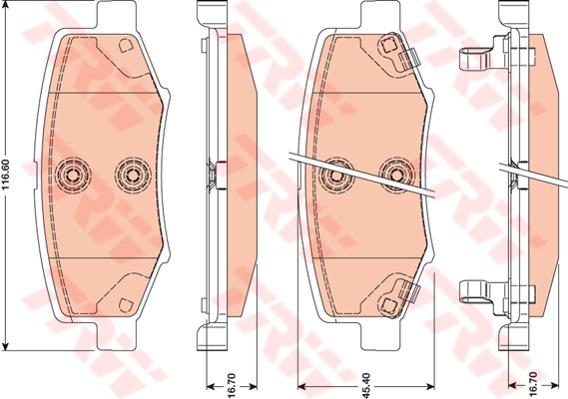 TRW Cotec Brake Pad Set GDB4145