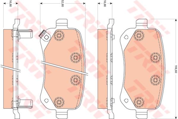 TRW Cotec Brake Pad Set GDB4176