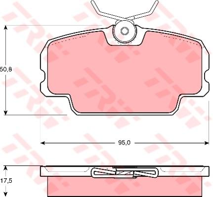TRW Cotec Brake Pad Set Front GDB434