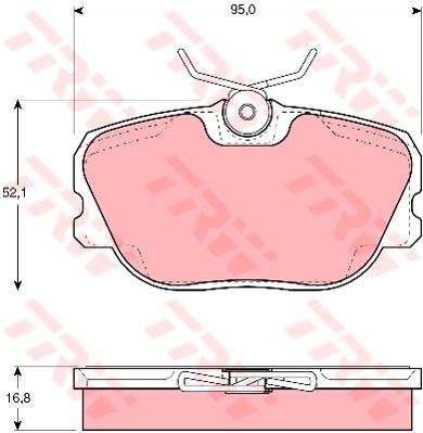 TRW Cotec Brake Pad Set Front GDB460