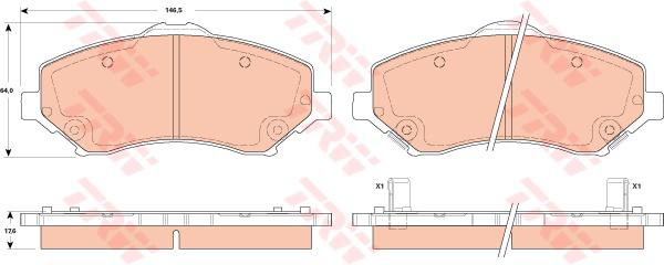 TRW Cotec Brake Pad Set GDB4605