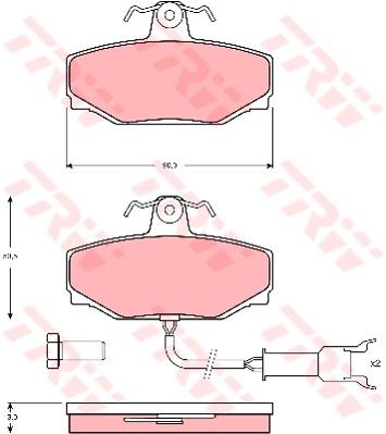 TRW Cotec Brake Pad Set GDB462