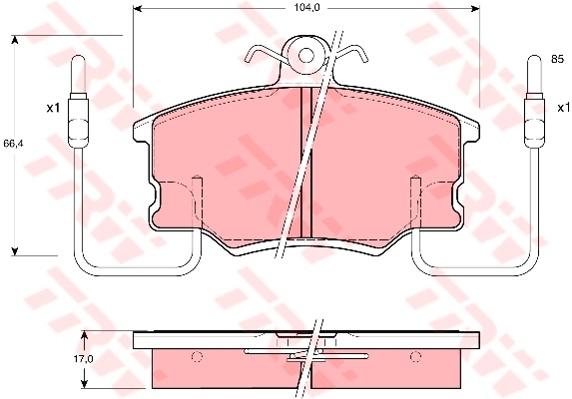 TRW Cotec Brake Pad Set Front GDB464