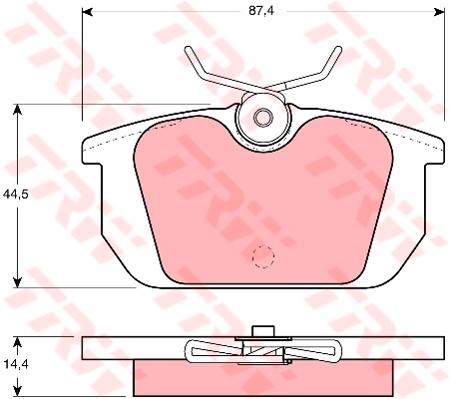 TRW Cotec Brake Pad Set GDB466