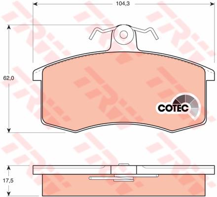 TRW Cotec Brake Pad Set GDB469