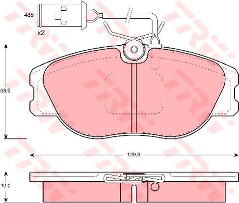 TRW Cotec Brake Pad Set Front GDB483