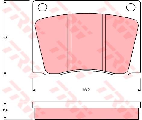TRW Cotec Brake Pad Set Front GDB531