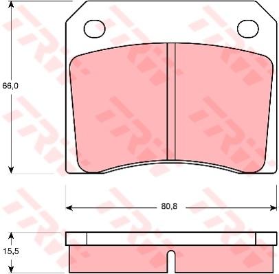 TRW Cotec Brake Pad Set Rear GDB557