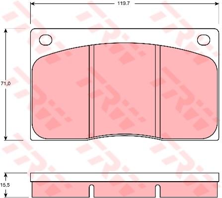TRW Cotec Brake Pad Set Front GDB585