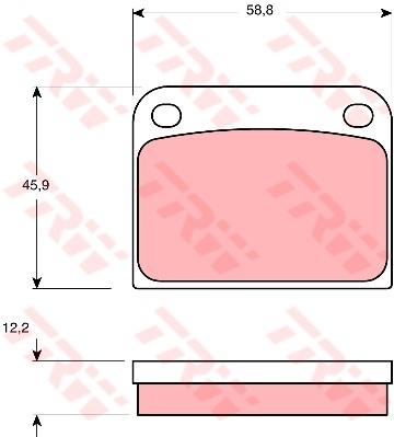 TRW Cotec Brake Pad Set Rear GDB594