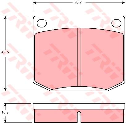 TRW Cotec Brake Pad Set Front GDB637