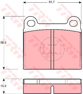 TRW Cotec Brake Pad Set Front GDB648