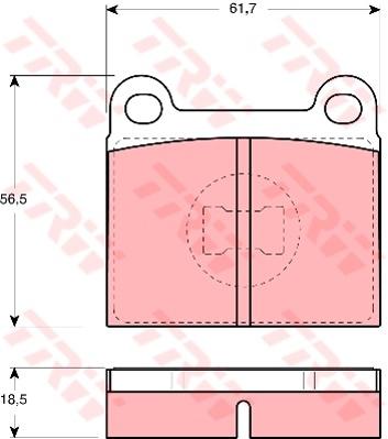 TRW Cotec Brake Pad Set Front GDB663