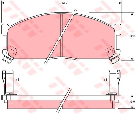 TRW Cotec Brake Pad Set Front GDB737