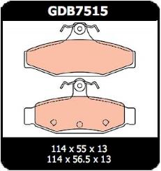 TRW Cotec Brake Pad Set Rear GDB7515