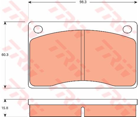 TRW Cotec Brake Pad Set Front GDB7523