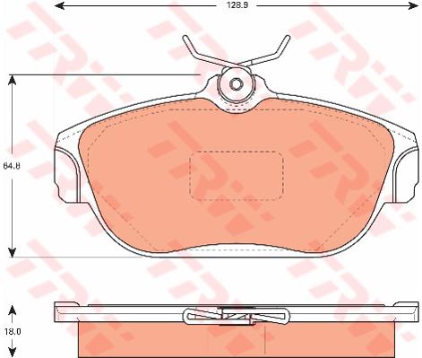 TRW Cotec Brake Pad Set Front GDB7526