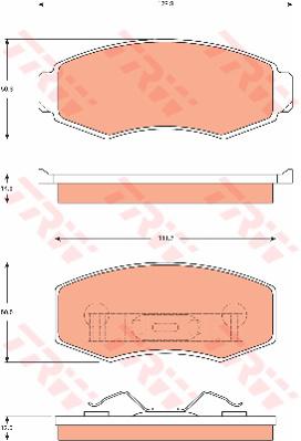 TRW Cotec Brake Pad Set GDB7538