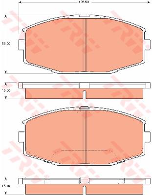TRW Cotec Brake Pad Set Front GDB7564