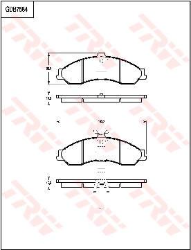 TRW Cotec Brake Pad Set GDB7584