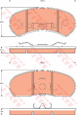 TRW Cotec Brake Pad Set Rear GDB7598