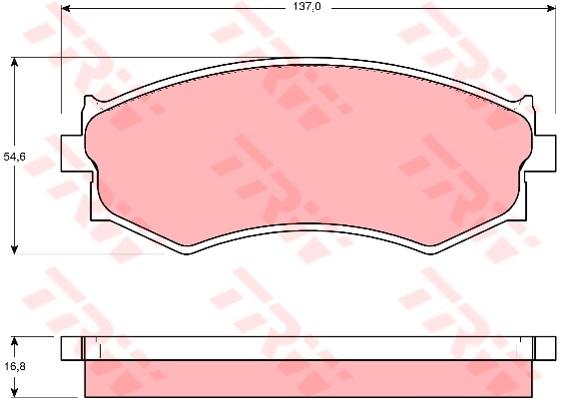 TRW Cotec Brake Pad Set Front GDB765