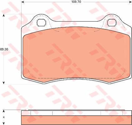 TRW Cotec Brake Pad Set Front GDB7678