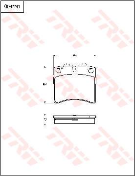 TRW Cotec Brake Pad Set GDB7741