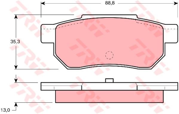TRW Cotec Brake Pad Set Rear GDB775