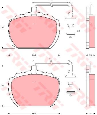 TRW Cotec Brake Pad Set GDB783
