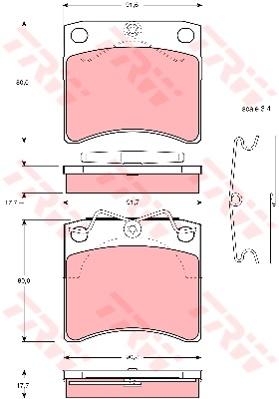 TRW Cotec Brake Pad Set GDB791