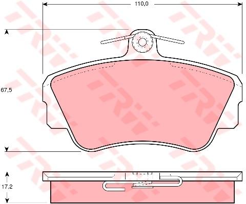 TRW Cotec Brake Pad Set Front GDB812
