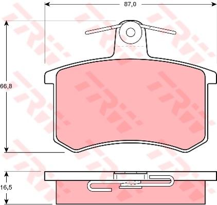 TRW Cotec Brake Pad Set Rear GDB814