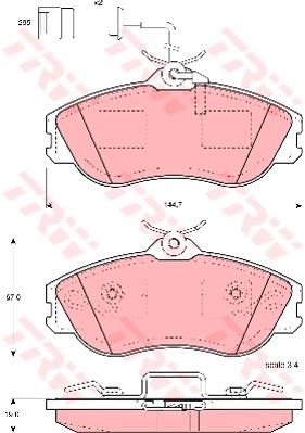TRW Cotec Brake Pad Set GDB816