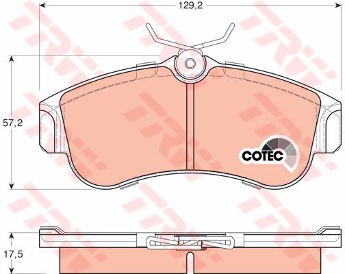 TRW Cotec Brake Pad Set GDB848
