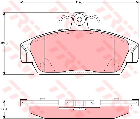 TRW Cotec Brake Pad Set GDB859