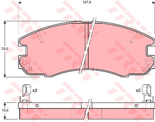 TRW Cotec Brake Pad Set Front GDB868