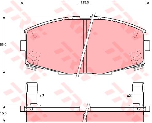 TRW Cotec Brake Pad Set Front GDB880