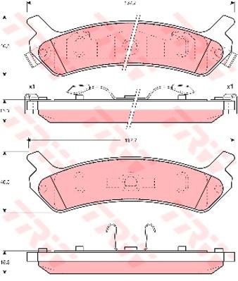 TRW Cotec Brake Pad Set GDB896