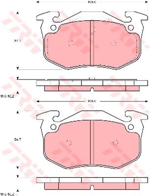 TRW Cotec Brake Pad Set GDB905