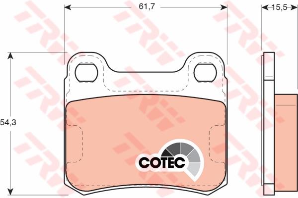 TRW Cotec Brake Pad Set GDB911