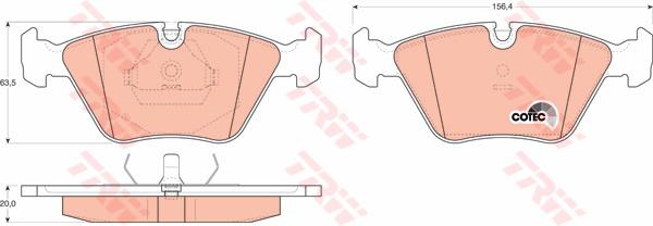 TRW Cotec Brake Pad Set Front GDB916