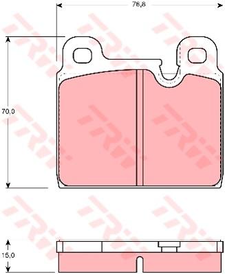 TRW Cotec Brake Pad Set Front GDB918