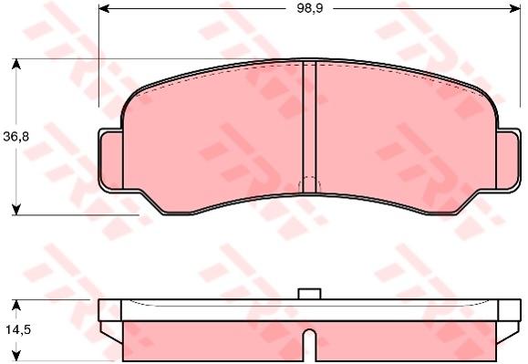 TRW Cotec Brake Pad Set Rear GDB946